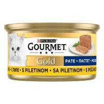 Gourmet Gold Kıyılmış Tavuklu mama ambalajı