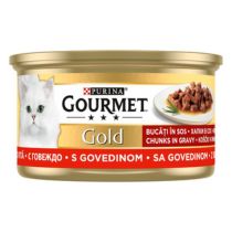 Gourmet Gold Sos İçinde Sığır Etli Parçalar mama ambalajı