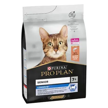 PRO PLAN® LONGEVIS Adult 7+ Kuru Kedi Maması, Zengin Somon İçeriği