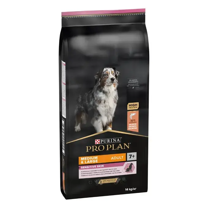Pro Plan Medium Large 7+ Sensitive Skin Somonlu Mama | Purina TR